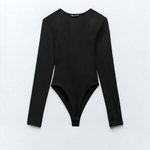 Zara Black Polyamide Bodysuit Large